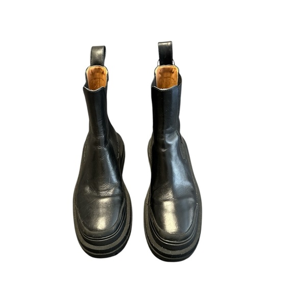 Zara Lug Sole Low Heel Leather Ankle Boots (EU 36/black) - Picture 2 of 5